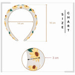 Load image into Gallery viewer, Radhu & Kabby Handmade Sunflower Embroidered Hairband for Women & Girls