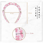 Load image into Gallery viewer, Radhu & Kabby Elegant Pink Floral Embroidered Hairband for Women & Girls