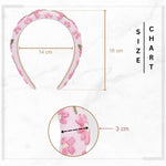 Load image into Gallery viewer, Radhu & Kabby Elegant Pink Floral Embroidered Hairband for Women & Girls