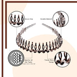 Load image into Gallery viewer, Radhu & Kabby Wavy Hairbands for Women | Stylish Tortoise Shell Design | Fancy Hair Accessories | Pack of 3