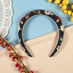Load image into Gallery viewer, Radhu & Kabby Black Floral Embroidered Hairband | Handmade Headband for Women & Girls