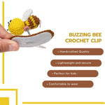 Load image into Gallery viewer, Radhu & Kabby Handmade Crochet Honey Bee Tic Tac Hair Clip | Cute Handmade Hair Accessory for Girls & Women