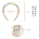 Load image into Gallery viewer, Radhu & Kabby Classic Beige Floral Embroidered Hairband for Women & Girls