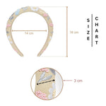 Load image into Gallery viewer, Radhu & Kabby Classic Beige Floral Embroidered Hairband for Women & Girls