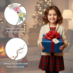 Load image into Gallery viewer, Radhu & Kabby Christmas Floral Antler Headband | Fantasy Deer Horn Hairband with Flowers & Leaves | Pack of 1 Soft, Lightweight Accessory