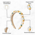 Load image into Gallery viewer, Radhu & Kabby Handmade Sunflower Embroidered Hairband for Women & Girls