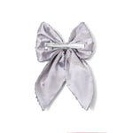 Load image into Gallery viewer, Trendy Hair Bow for Women/Girls Silver Colour 1 Pcs