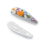 Load image into Gallery viewer, Radhu & Kabby Colorful Embroidery Hair Clips | Handmade Tic-Tac Pins for Girls & Women