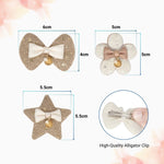 Load image into Gallery viewer, Radhu & Kabby Decorative Hair Clips for Girls | Set of 3 in Different Shapes – Star, Bow & Flower