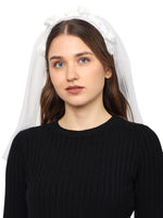 Load image into Gallery viewer, Floral White Veil Headband for Women Pack of 1