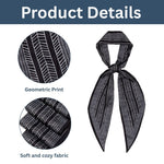 Load image into Gallery viewer, Monochrome Geometric Silk Scarf for Women | Elegant Neck Accessory