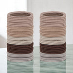 Load image into Gallery viewer, Radhu & Kabby Premium Hair Rubber Bands | Pack of 20 Neutral Shades | Gentle & Stretchable