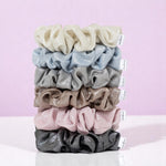 Load image into Gallery viewer, Radhu & Kabby Hair Scrunchies for Girls/Women | Set of 6 Soft & Elegant Elastic Hair Ties | Stylish & Durable Accessories for Ponytails, Buns & Updos