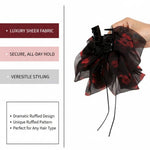 Load image into Gallery viewer, Radhu & Kabby Floral Bow Hair Claw Clip for Women & Girls | Elegant Chiffon Fabric Hair Accessory with Soft Abstract Print