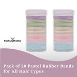 Load image into Gallery viewer, Radhu & Kabby Premium Rubber Bands | Pack of 20 | Multicolor & Stretchable Hair Accessories for Girls & Women