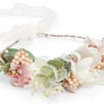 Load image into Gallery viewer, Radhu & Kabby Hair Tiara for Girls & Women | Soft Pastel Flowers with Leaves & Berries | Elegant Lightweight