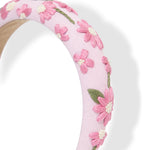 Load image into Gallery viewer, Radhu & Kabby Elegant Pink Floral Embroidered Hairband for Women & Girls