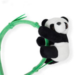 Load image into Gallery viewer, Plush Panda Hairband for Kids – Adorable Bamboo Design Hair Accessory One Piece