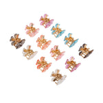 Load image into Gallery viewer, Radhu & Kabby Mini Clutchers for Girls/Women | Set of 12-Piece Flower Mini Claw Clips | Hair Clips with Vibrant Pastel Floral Design