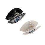 Load image into Gallery viewer, Set of 2 Evil Eye Decorative Claw Clips – Black & White Resin Accent