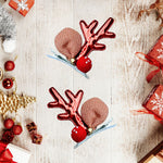 Load image into Gallery viewer, Christmas Reindeer Hair Clips - Cute and Festive Hair Accessories 1 Pair