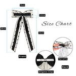Load image into Gallery viewer, Elegant Polka Dot Ribbon Hair Bows – Set of 2 Stylish Long Tail Clips