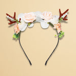 Load image into Gallery viewer, Radhu & Kabby Christmas Headband for Girls/Women | Festive Hair Accessories with Peach, Berries, Leaves, & Glitter Balls