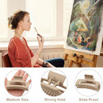 Load image into Gallery viewer, Radhu & Kabby Matte Rectangular Hair Claw Clip for Women/Girls | Set of 4 Minimal Everyday Hair Accessory