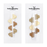 Load image into Gallery viewer, Radhu & Kabby Mini Claw Clips for Girls | 12-Piece Glossy Acrylic Finish | Strong Hold Hair Accessories for Everyday & Festive Wear