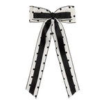 Load image into Gallery viewer, Elegant Polka Dot Ribbon Hair Bows – Set of 2 Stylish Long Tail Clips