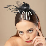 Load image into Gallery viewer, Halloween Hairband with Black Pumpkin & Skeleton Design 1 Piece