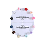 Load image into Gallery viewer, Floral Hair Clip Multicolour Mini Clutcher for Girls Set of 12