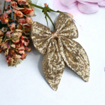 Load image into Gallery viewer, Stylish Hair Bow Clip for Women/Girls Golden Colour Set of 1