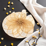 Load image into Gallery viewer, Radhu & Kabby Fascinator Hat for Girls/Women | Set of 1 Elegant Pearl & Mesh Bow Design | Brown Hat with Alligator Clips & Headband