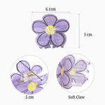 Load image into Gallery viewer, Floral Hair Clutchers | Looks Lovely on Thick, Curly Hair | Set of 3