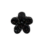 Load image into Gallery viewer, Radhu & Kabby Pack of 6 Glitter Mini Claw Clips | Black & White Flower Design Hair Accessories