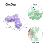Load image into Gallery viewer, Flower Design Hair Clutchers - Medium Size Set of 3