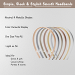 Load image into Gallery viewer, Lightweight Hairbands for Women Set of 6 Neutral Shades