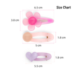 Load image into Gallery viewer, Cute Hair Clips for girls Pink & Purple Pastels Set of 4