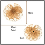 Load image into Gallery viewer, Radhu & Kabby Fascinator Hat for Girls/Women | Set of 1 Elegant Pearl & Mesh Bow Design | Brown Hat with Alligator Clips & Headband