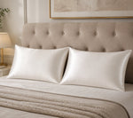 Load image into Gallery viewer, Radhu & Kabby Satin Pillow Covers with 3 Satin Scrunchies | Cool & Breathable Fabric with Zipper Closure | Standard Size 72 x 48 cm