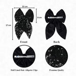 Load image into Gallery viewer, Handmade Hair Bow Clip for All Occasions Black Colour Set of 1