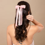 Load image into Gallery viewer, Radhu & Kabby Set of 4 Long Tail Hair Bow | Elegant Bows for Women & Girls