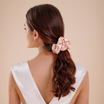 Load image into Gallery viewer, Satin Scrunchies - Pink, Peach & Green Pack of 3