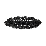 Load image into Gallery viewer, Black Beaded Floral Barrette for Elegant Styling 1 Piece
