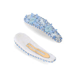 Load image into Gallery viewer, Hair Clips with Blue Embroidery For Girls & Women
