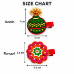 Load image into Gallery viewer, Rangoli Embroidered Diwali Hair Clips – Set of 4