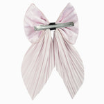 Load image into Gallery viewer, Hair Bowclip – Baby Pink Pleated Design for Girls & Women