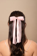 Load image into Gallery viewer, Radhu & Kabby Set of 4 Long Tail Hair Bow | Elegant Bows for Women & Girls