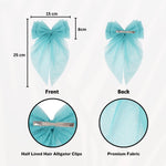 Load image into Gallery viewer, Hair Bows for Women/Girls Blue & Brown Colour Set of 2
